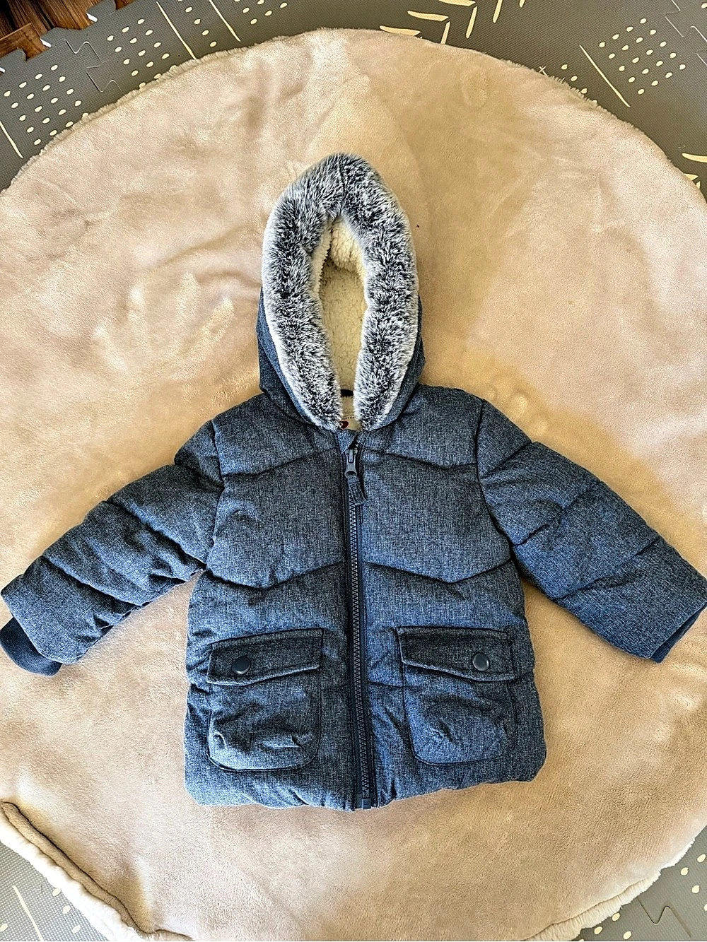 Rokka&Rolla Baby Blue Puffer Jacket 6-9M Like New